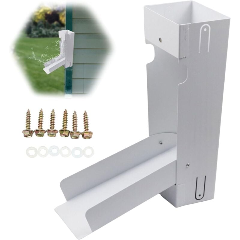 foto del prodotto tonchean collettore per acqua piovana adatto per pluviali standard da 3 x 4 pollici, bianco