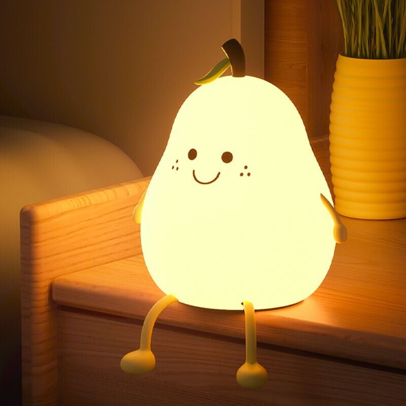 foto del prodotto tonchean colori silicone pera led lampada usb ricaricabile touch dimmer illuminazione decorativa per interni per camera da letto bambini