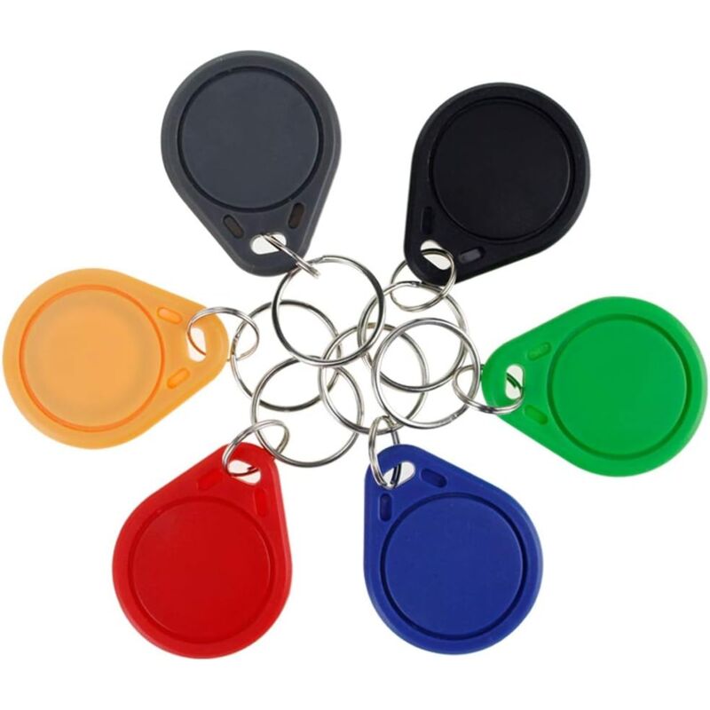 foto del prodotto tonchean confezione da 10 badge rfid da 13,56 mhz libnfc programmabile linux cuid modificabile nero