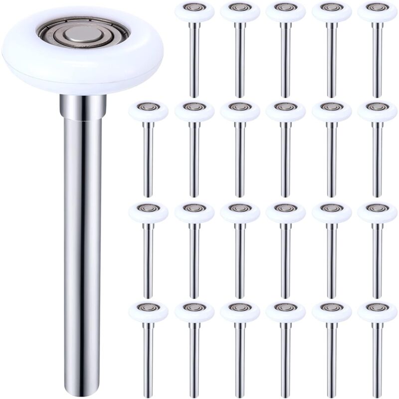 foto del prodotto tonchean confezione da 24 rulli per porte da garage in nylon bianco da 2 , resistenti per porte da garage da 2 , stelo da 4,7 , silenziosi, carichi