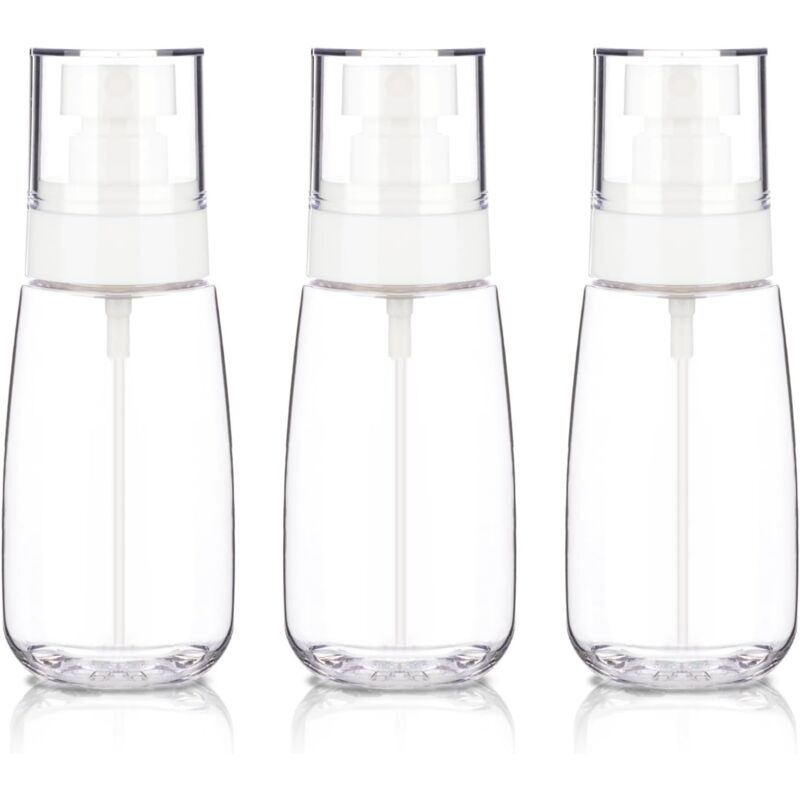 foto del prodotto tonchean confezione da 3 flaconi spray da viaggio piccoli da 100 ml, flaconi spray da viaggio vuoti, mini flaconi spray in plastica a nebbia fine