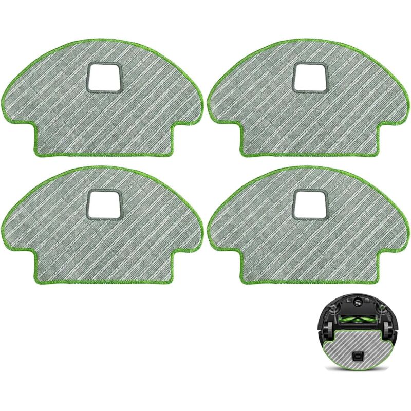foto del prodotto tonchean confezione da 4 panni per la pulizia per irobot roomba combo 113 r113840 r111840, parte di ricambio per aspirapolvere robot, set di