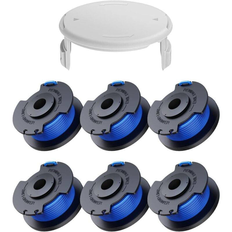 immagine 0 del prodotto tonchean confezione da 7 bobine di ricambio per decespugliatore ryobi one ac14rl3a 18v 24v 40v, diametro bobina 1,6 mm, lunghezza 20,11 m 6
