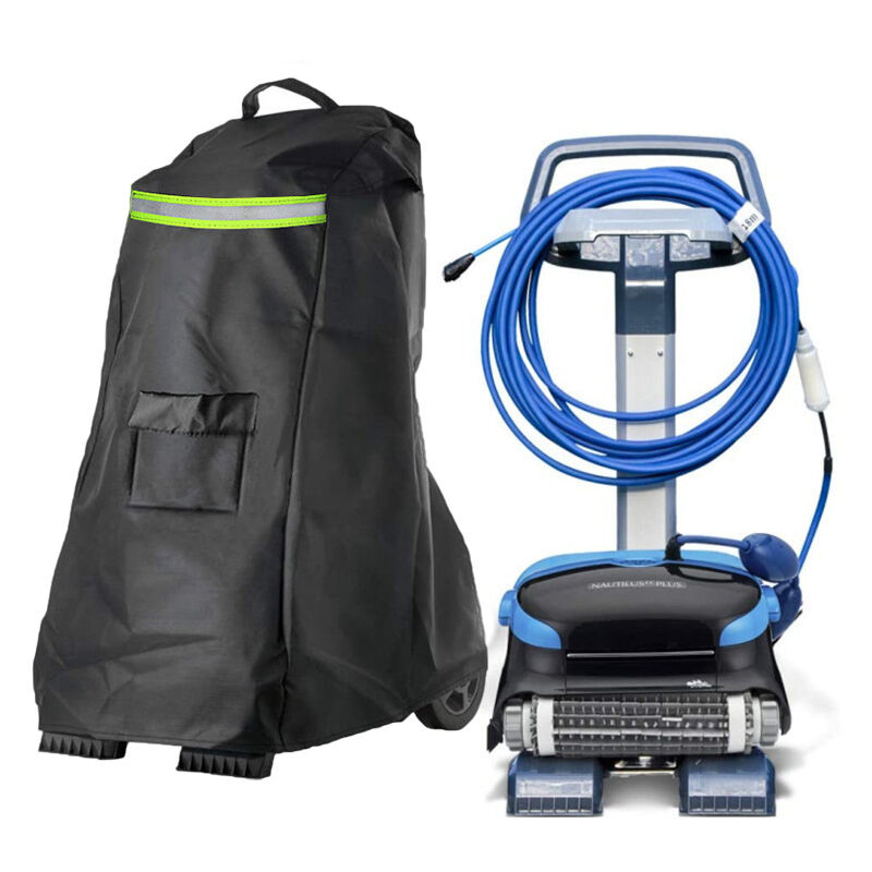 foto del prodotto tonchean copertura per pulitore per piscina dolphin robotic con maniglia, tasche con coulisse e strisce riflettenti, antipolvere