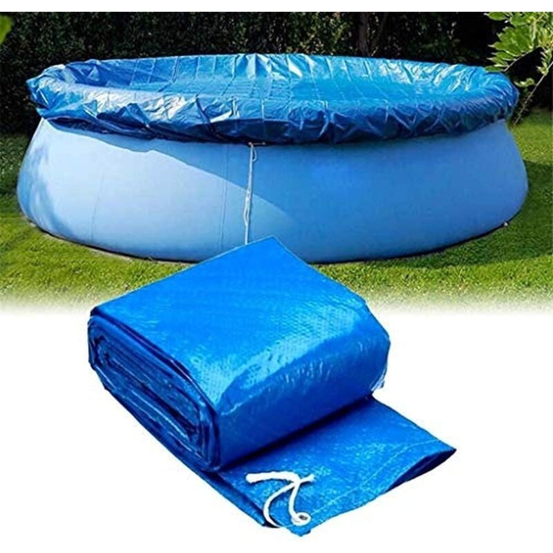 foto del prodotto tonchean coperture per piscine coperture per piscine accessori di protezione per piscine blu per piscine rotonde fuori terra copertura antipioggia