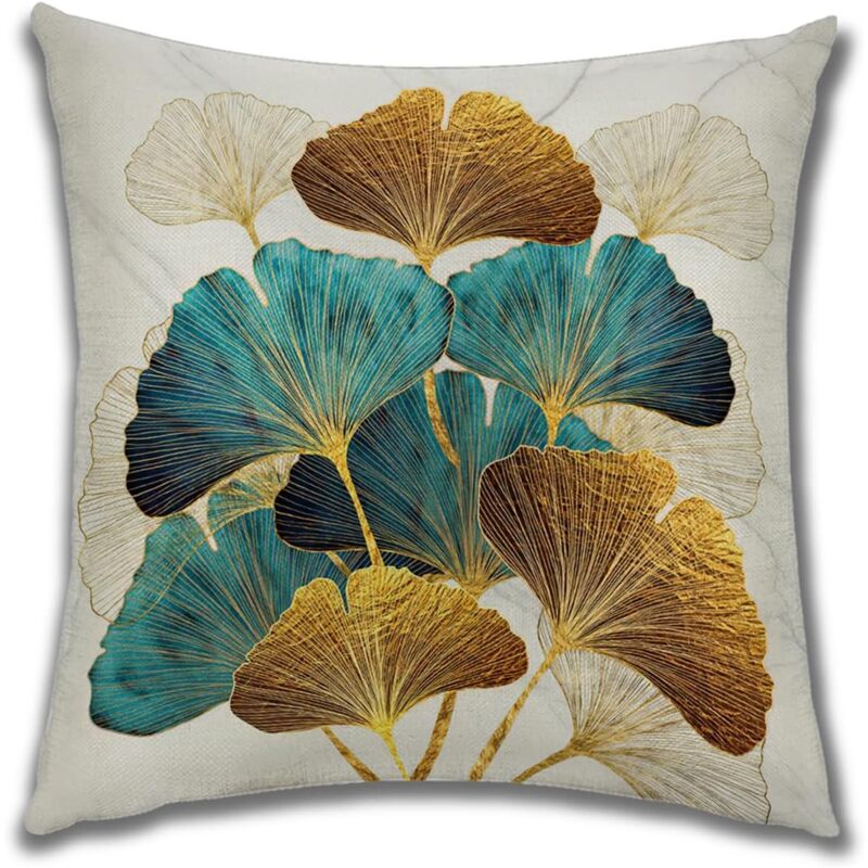 foto del prodotto tonchean copricuscino, copricuscini decorativi con stampa di piante e fiori per divano, cuscini in finto lino, federe semplici, federe per