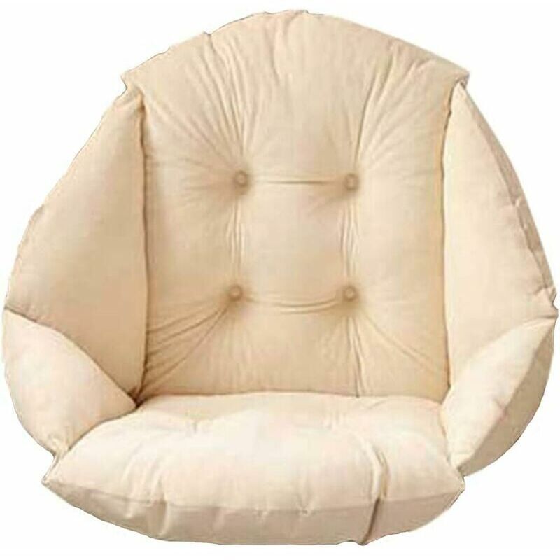 foto del prodotto tonchean cuscino per sedia da 40 40 48 cm con schienale e seduta in morbido velluto elasticizzato, impermeabile, in paglia di rattan, per giardino,