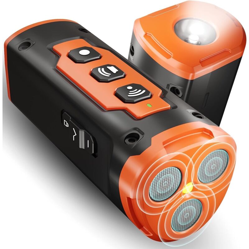 foto del prodotto tonchean dispositivo di controllo dell abbaio del cane ad ultrasuoni, dispositivo antiabbaio multimodale, con torcia a led, torcia stroboscopica,