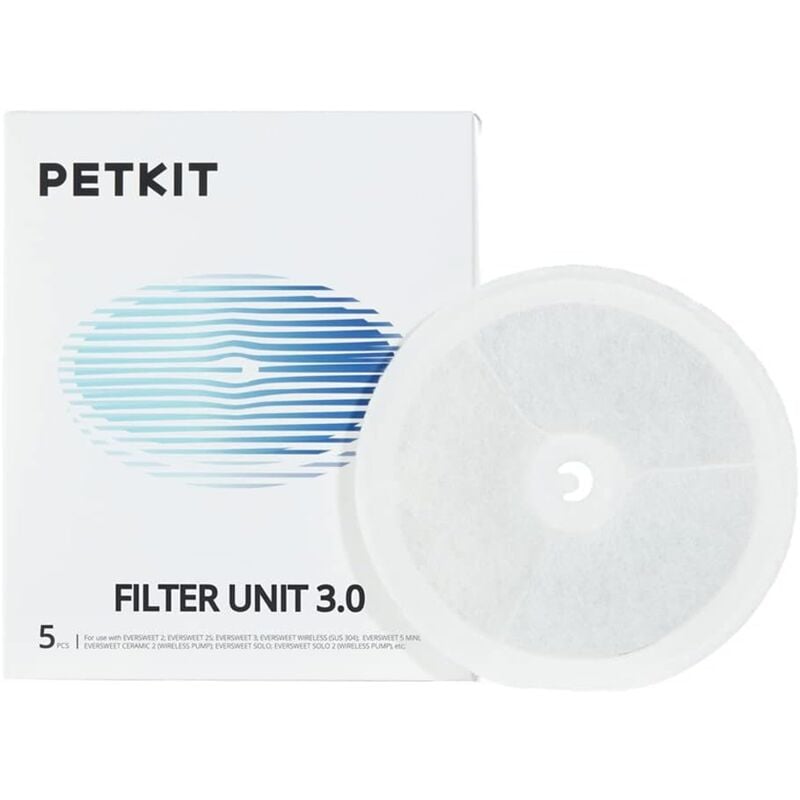 foto del prodotto tonchean elemento filtrante per erogatore d acqua per cani e gatti 3.0, confezione da 5, per l uso nei distributori d acqua eversweet 2.0, 3.0 e