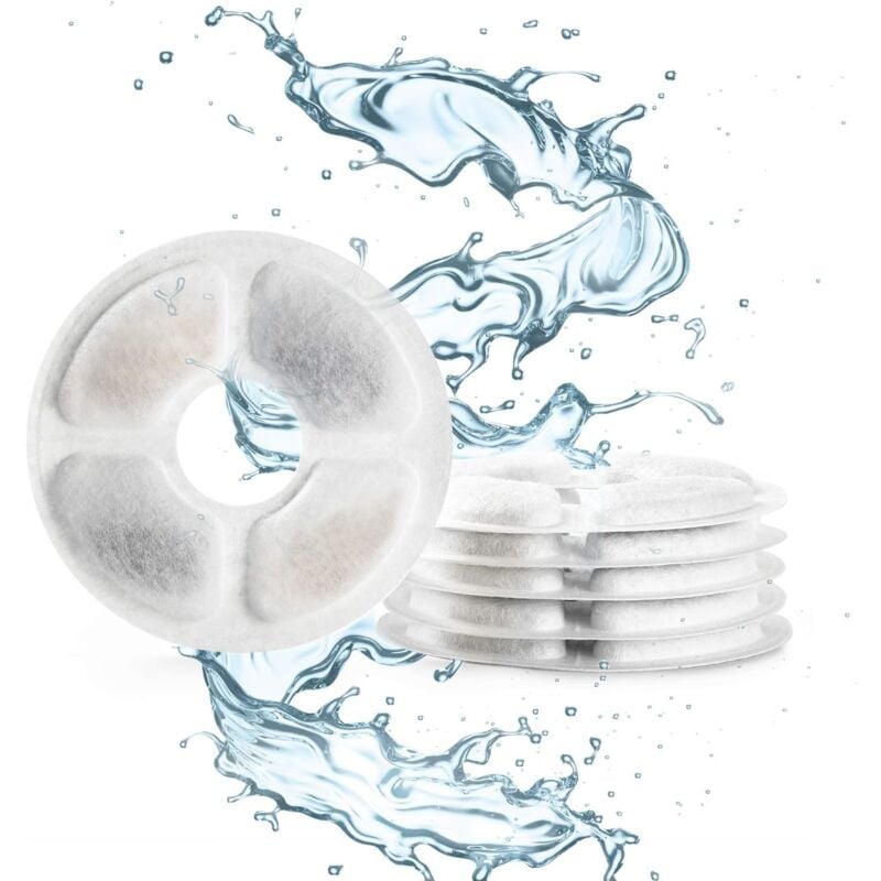 foto del prodotto tonchean - filtro per fontanella per gatti, confezione da 6 filtri per fontanella per gatti, filtro per fontanella per gatti, filtri contenenti