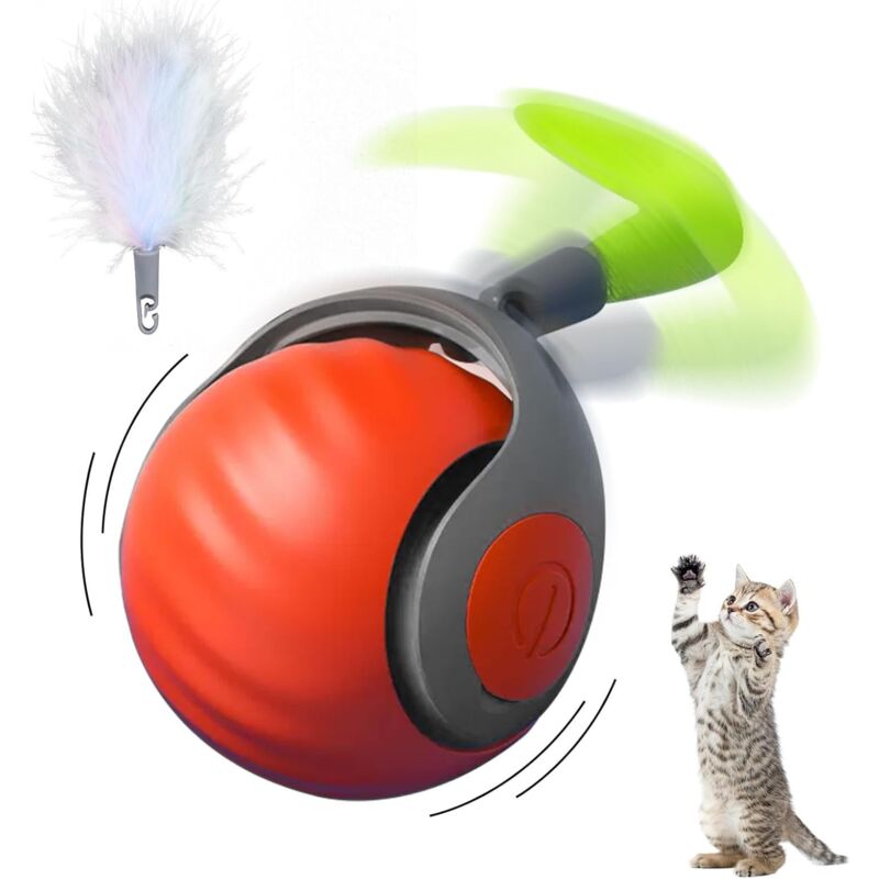 foto del prodotto tonchean giocattolo interattivo per gatti, palla interattiva per gatti, giocattolo intelligente per gatti, giocattolo per gatti ricaricabile