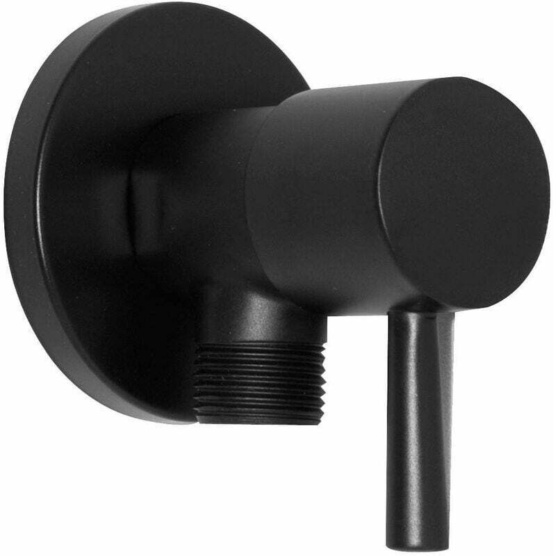 foto del prodotto tonchean gomito per acqua in ceramica in ottone verniciato a polvere nera da 1 2 x 1 2 bsp per lavabo moderno
