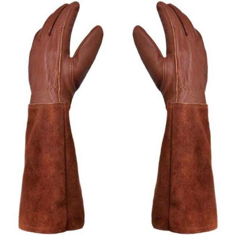foto del prodotto tonchean guanti da giardinaggio unisex paio di guanti da giardinaggio protezione in pelle guanti da giardinaggio per spine e rovi e guanti da