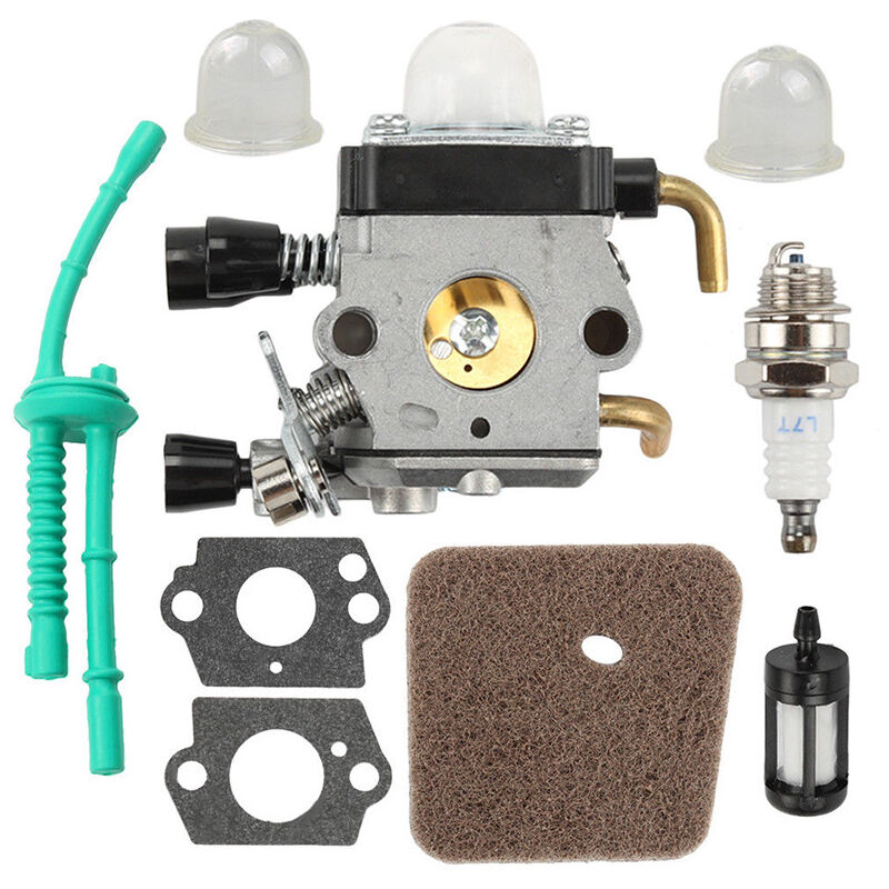 foto del prodotto tonchean kit carburatore adatto per stihl fs38 fs45 fs46 fs55 km55 parti e accessori motore kit tubo carburante filtro aria di ricambio