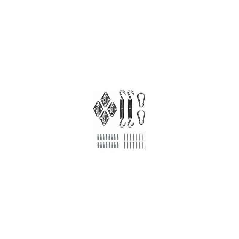 foto del prodotto tonchean kit di fissaggio per vele ombreggianti kit di accessori di fissaggio per vele ombreggianti in acciaio inossidabile 304, triangolari e
