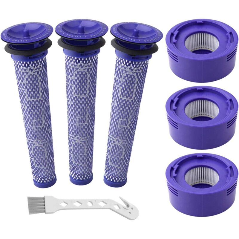 foto del prodotto tonchean kit di sostituzione del filtro per aspirapolvere dyson v7, v8 animal e v8 absolute cordless, 3 filtri post, 3 prefiltri, sostituisce i