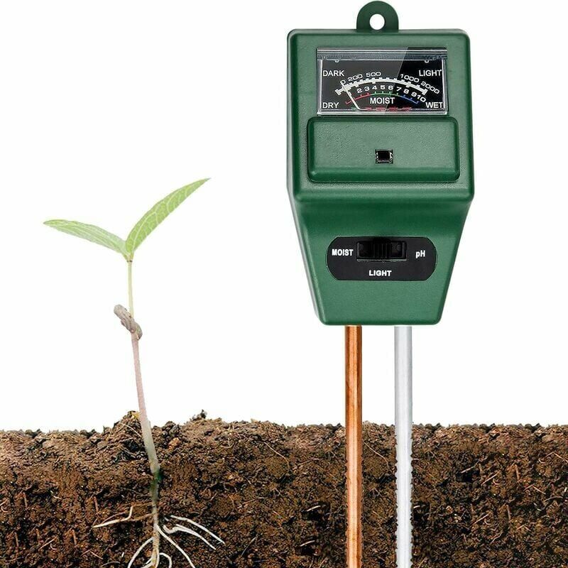 foto del prodotto tonchean kit tester ph del terreno 3 in 1, tester di umidit delle piante, misuratore di ph del terreno per fiori, prato, piante, giardini,