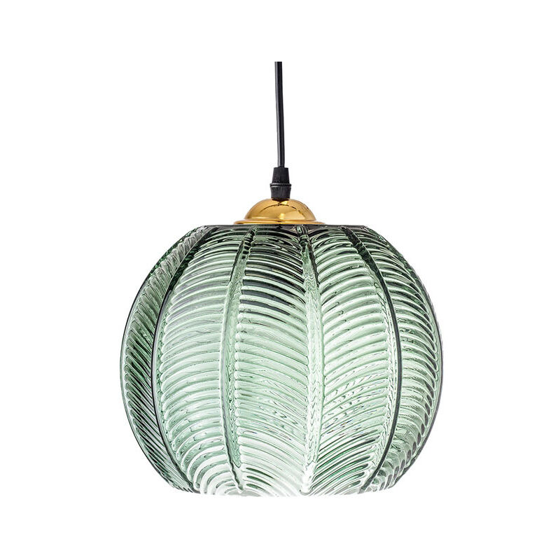 foto del prodotto tonchean lampada a sospensione 1 confezione di lampada a sospensione da cucina con attacco e26, paralume in vetro verde, design regolabile in