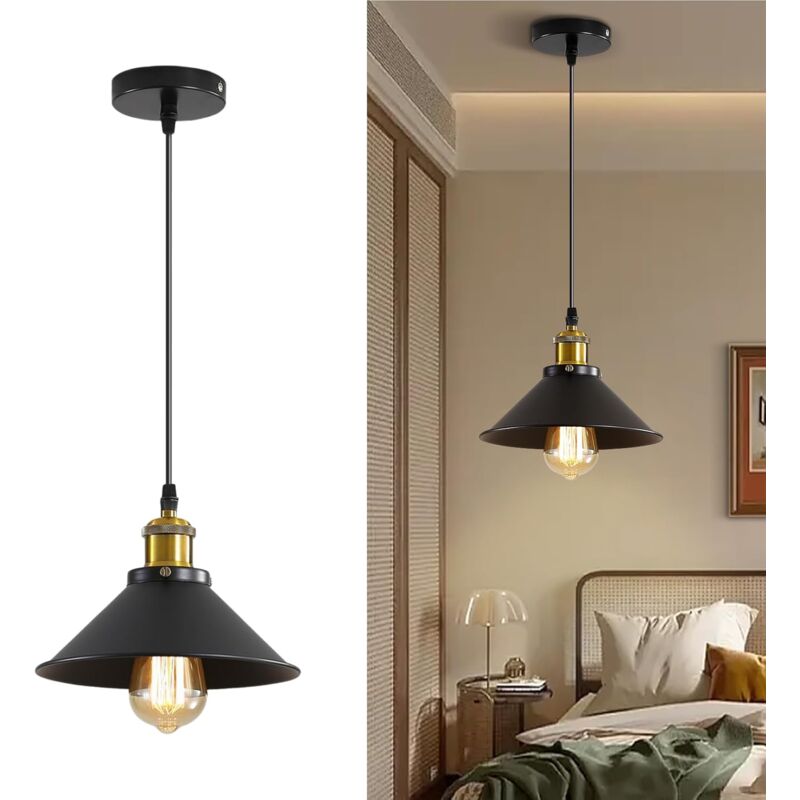 foto del prodotto tonchean lampada a sospensione industriale in ferro battuto per isola cucina, arredamento fattoria, lampada a sospensione in metallo regolabile,