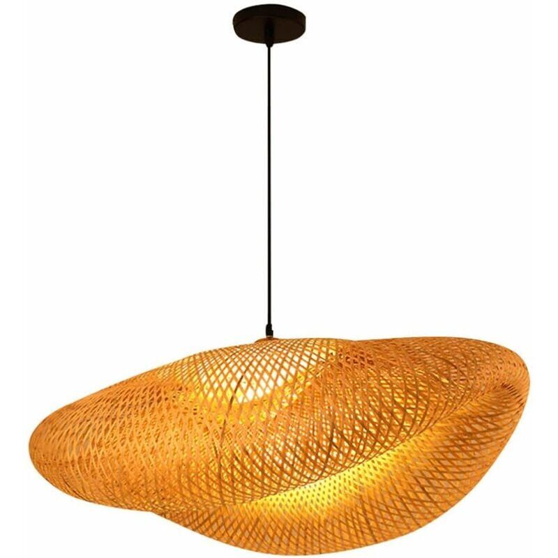 foto del prodotto tonchean lampada a sospensione, lampada a sospensione rustica in bamb , lampada a sospensione giapponese vintage, lampada a sospensione per