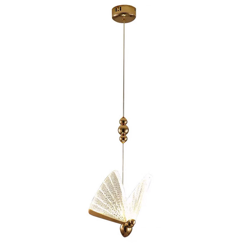 foto del prodotto tonchean lampada a sospensione moderna a 1 luce, lampada da soffitto in acrilico, lampadario decorativo a farfalla per camera da letto, cucina,