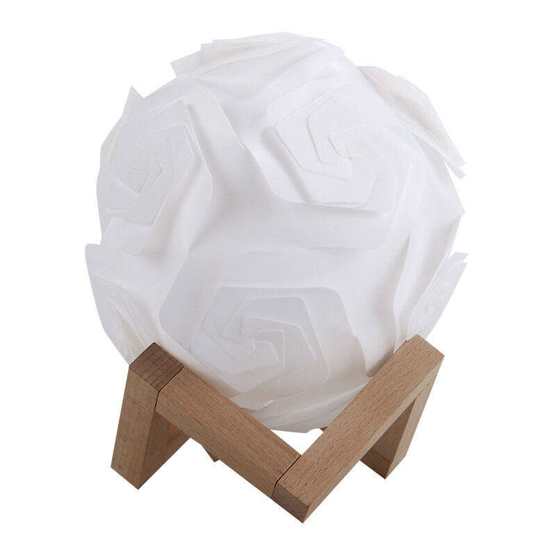 foto del prodotto tonchean lampada da notte luce led luce notturna creativa fai da te usb piccola lampada da scrivania con supporto in legno