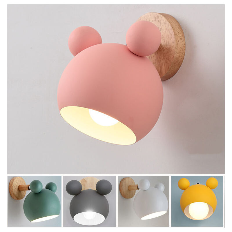 foto del prodotto tonchean lampada da parete a forma di baule mickey personality creativa rosa, senza fonte di luce 
