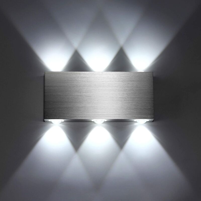 foto del prodotto tonchean lampada da parete a led da 6 w, moderna, quadrata, in alluminio, per camera da letto, ufficio, comodino, corridoio, soggiorno, bar