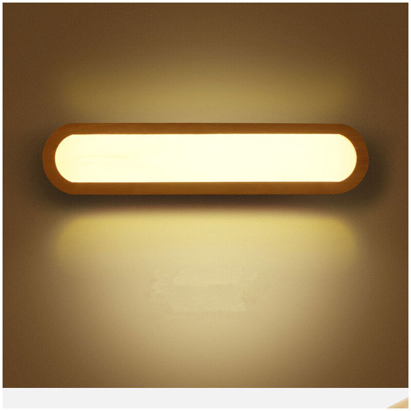 foto del prodotto tonchean lampada da parete a led nordica in legno massello per interni, lampada decorativa per camera da letto, corridoio, scala, lampada da