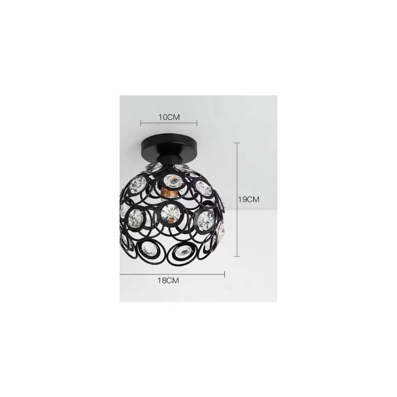 foto del prodotto tonchean lampada da parete geometrica in ferro battuto per soggiorno, cucina, soppalco, sala da pranzo, bar lampadina non inclusa , forma a sfera