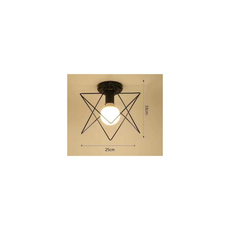 foto del prodotto tonchean lampada da parete geometrica in ferro battuto per soggiorno, cucina, soppalco, sala da pranzo, bar lampadina non inclusa , struttura m,