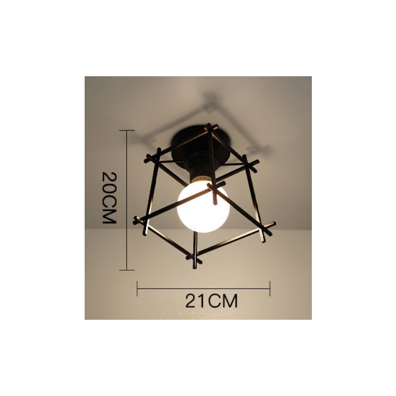 foto del prodotto tonchean lampada da parete geometrica in ferro battuto per soggiorno, cucina, soppalco, sala da pranzo, bar lampadina non inclusa , tre in uno,