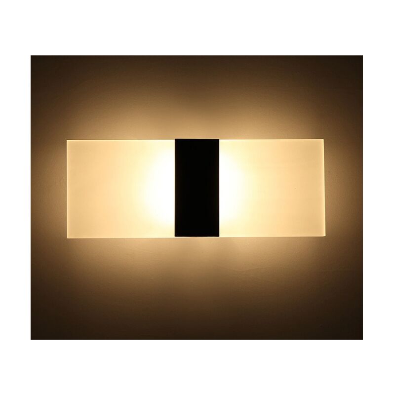 foto del prodotto tonchean lampada da parete per interni da 12 w, luce bianca nera spazzolata, lampada da parete per interni, ac 85 265 v , moderna luce da