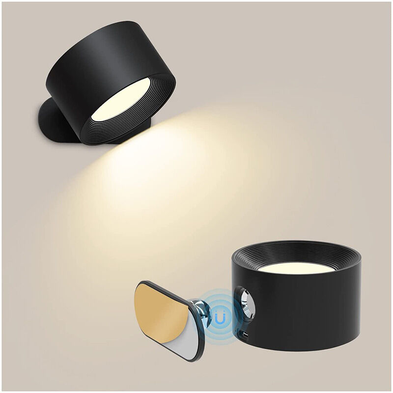 foto del prodotto tonchean lampada da parete per interni, lampada da parete led touch con porta di ricarica usb, controllo touch, 3 livelli di luminosit , 3