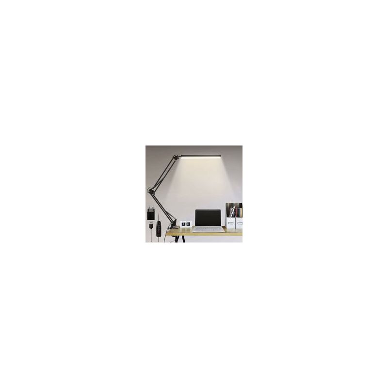 foto del prodotto tonchean lampada da scrivania a led, lampada da scrivania pieghevole da architetto da 14 w con clip, 10 livelli di luminosit x 3 modalit colore,