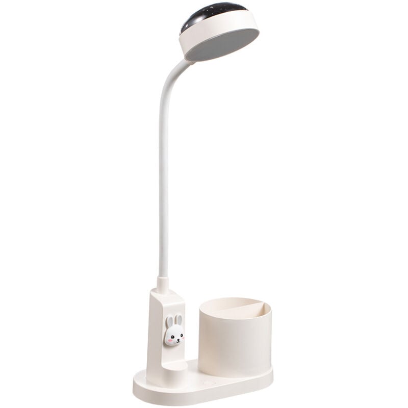 foto del prodotto tonchean lampada da scrivania per bambini, lampada da tavolo per studio con portapenne, lampada notturna con cambio colore automatico, luce di