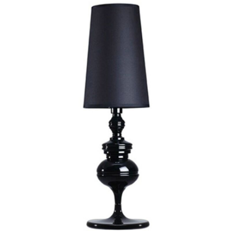 foto del prodotto tonchean lampada da tavolo decorativa per soggiorno in stile europeo, piccola lampada da comodino nera 15x46cm