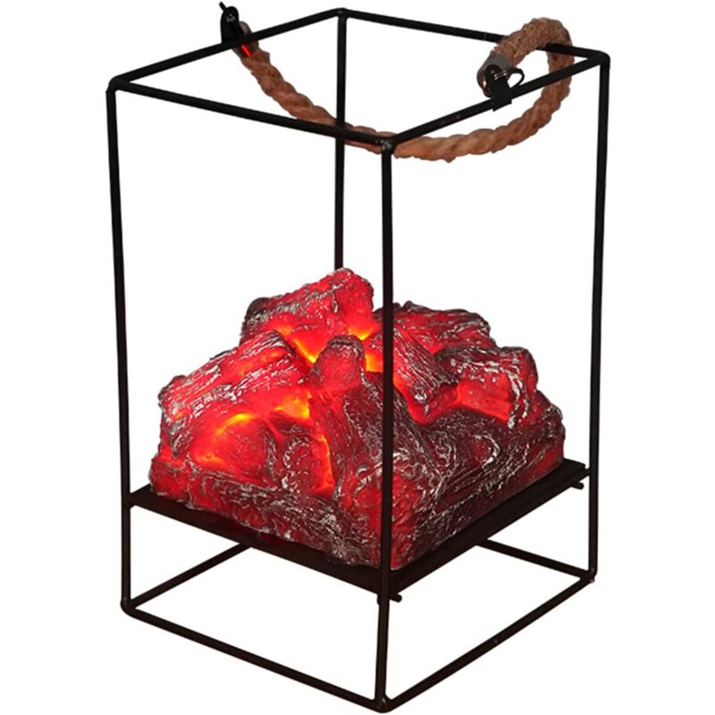 foto del prodotto tonchean lampada da tavolo in stile europeo, luce notturna, lampada a fiamma di carbone, decorazione di natale e halloween