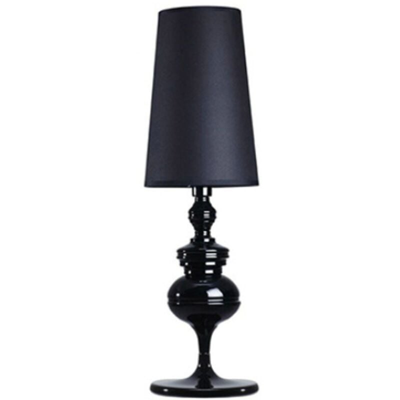 foto del prodotto tonchean lampada decorativa in stile europeo per soggiorno, lampada da tavolo, lampada da comodino, misura media, nero, 20 x 57 cm