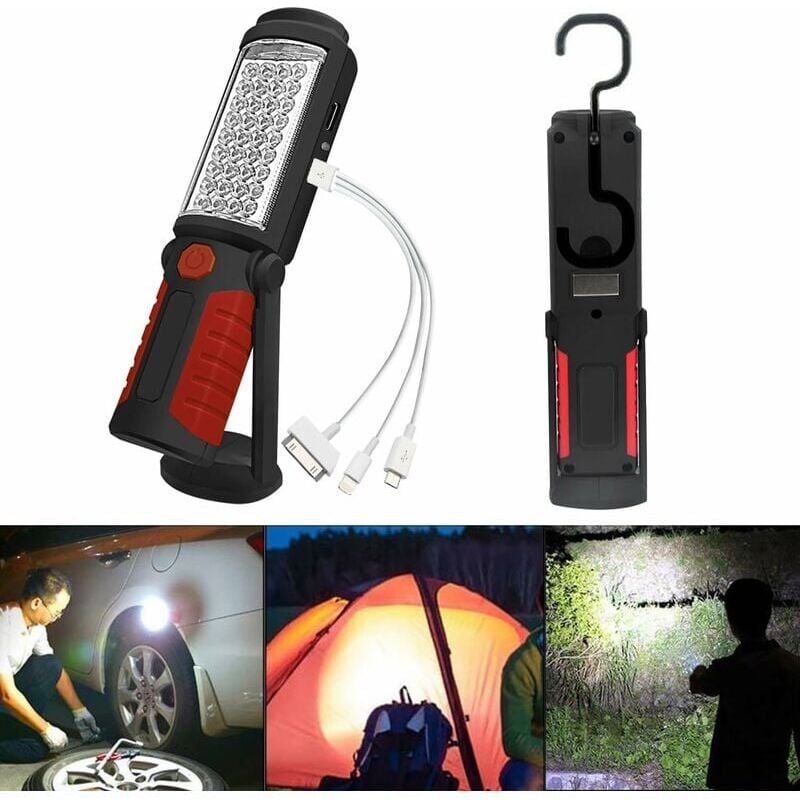 foto del prodotto tonchean lampada di ispezione lampada led ricaricabile, lampada da lavoro led ricaricabile con lampada torce led magnetiche