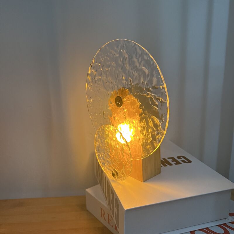 foto del prodotto tonchean lampada rotante dinamica con onde d acqua e luci d ombra, lampada d atmosfera, lampada romantica al tramonto, lampada di proiezione,