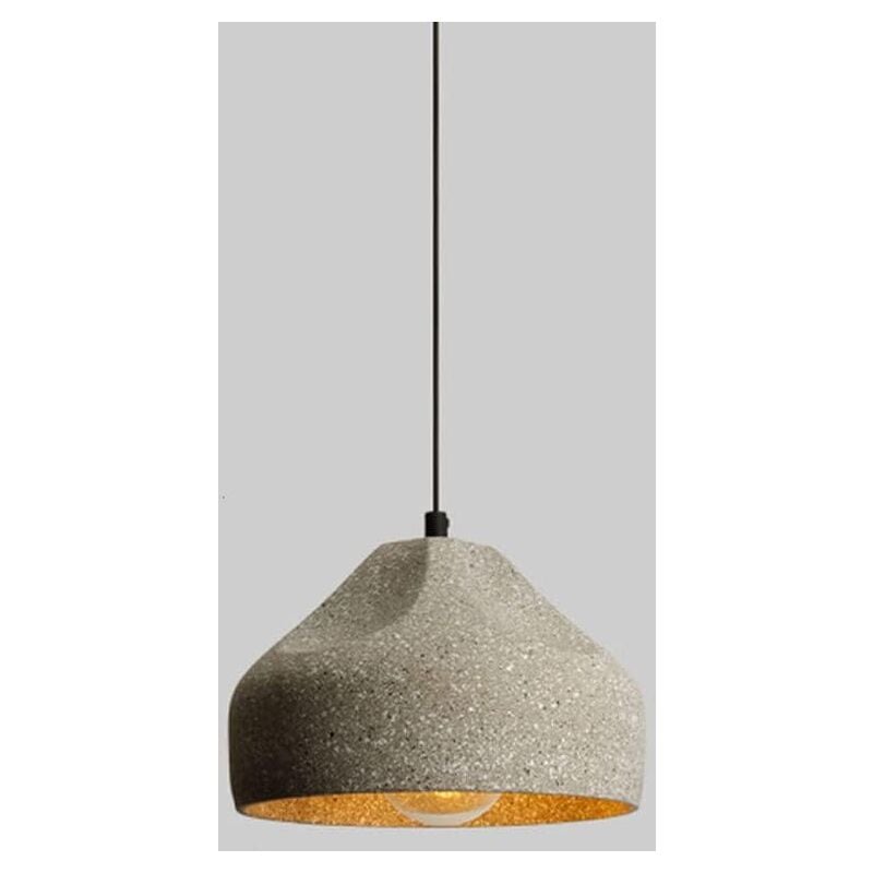 foto del prodotto tonchean lampadario moderno in cemento, lampada a sospensione da soffitto in cemento industriale nordico, lampada creativa in cemento nero per