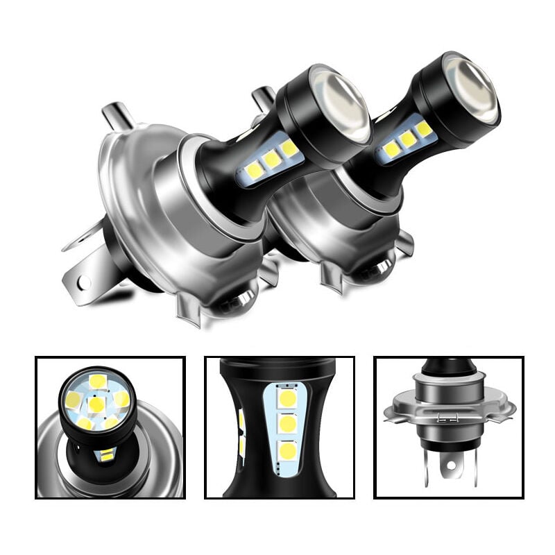 foto del prodotto tonchean lampadine fendinebbia a led h7, dc 12v 950lm bianco puro 6000k luci diurne a led sostituiscono le lampadine alogene h7 2 confezioni 