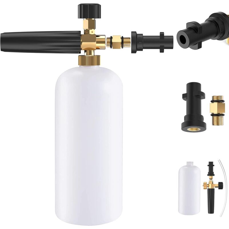 foto del prodotto tonchean lancia schiuma ad alta pressione, cannone schiuma regolabile compatibile con lavatrici per auto e moto karcher serie k2 k3 k4 k5 k6 k7,