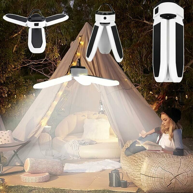 foto del prodotto tonchean lanterna portatile per esterni, lanterna da campeggio, luce solare a led, power bank ricaricabile, potente illuminazione per esterni,