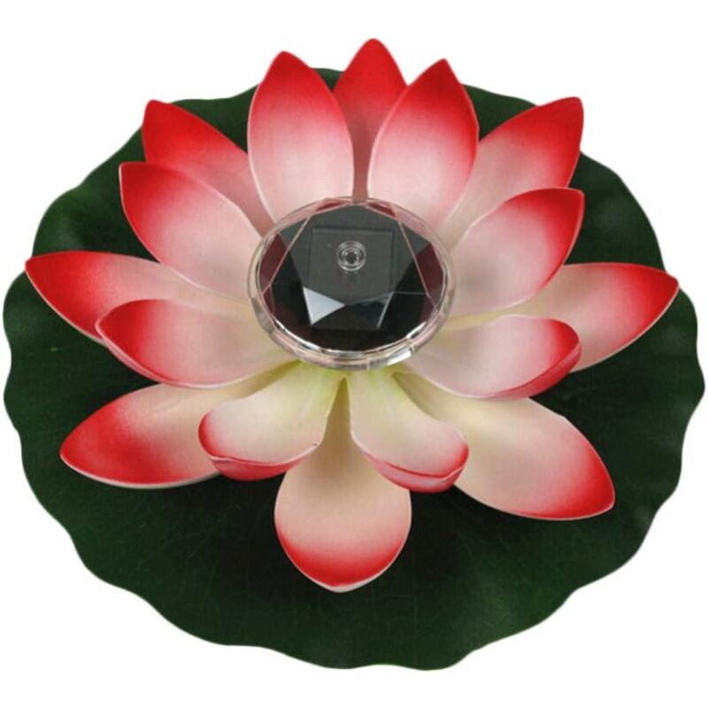 foto del prodotto tonchean lanterna solare a forma di fiore di loto, luci galleggianti per piscina all aperto, luci solari a led rgb, lampada galleggiante a forma di