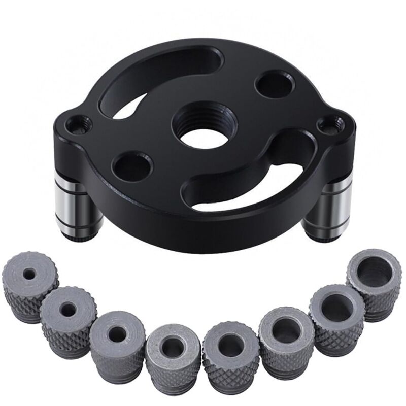foto del prodotto tonchean localizzatore di punzoni, boccola di perforazione con 8 boccole di perforazione da 3 4 5 6 7 8 9 10 mm, maschera di perforazione per
