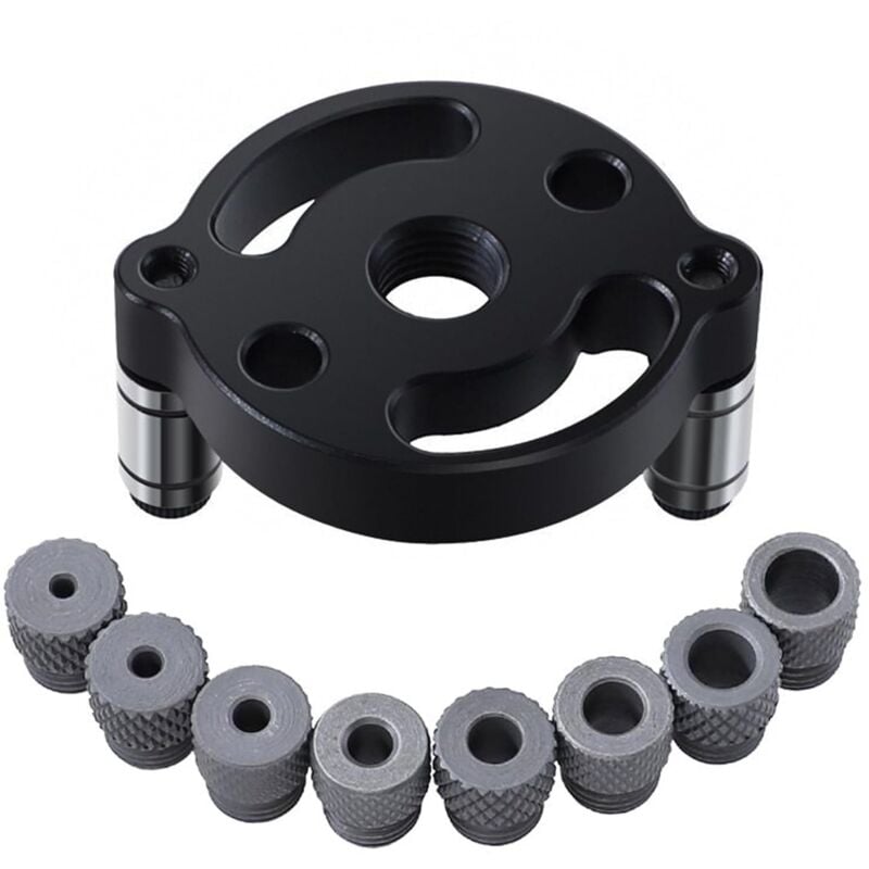 foto del prodotto tonchean localizzatore di punzoni, boccola di perforazione con 8 boccole di perforazione da 3 4 5 6 7 8 9 10 mm, maschera di perforazione per