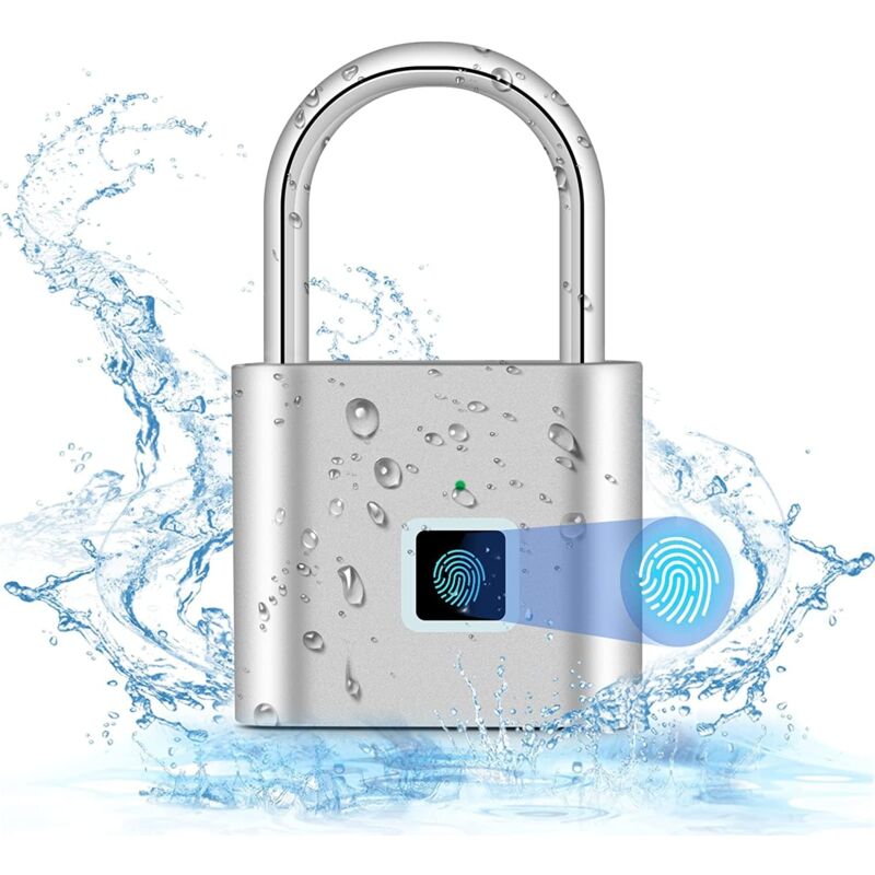 foto del prodotto tonchean lucchetto con impronta digitale, lucchetto intelligente, impermeabile, lucchetto con impronta digitale, ricarica usb, lucchetto biometrico