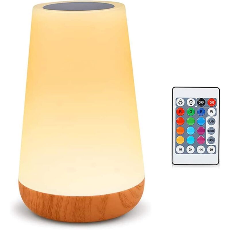 foto del prodotto tonchean luce notturna a led, lampada da comodino, luce notturna colorata touch, telecomando, ricaricabile con luminosit regolabile, per camera da